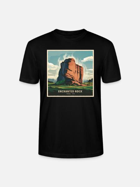 Enchanted Rock Texas Mountains Landscape - Stanley/Stella CRAFTER Unisex Organic T-Shirt - black