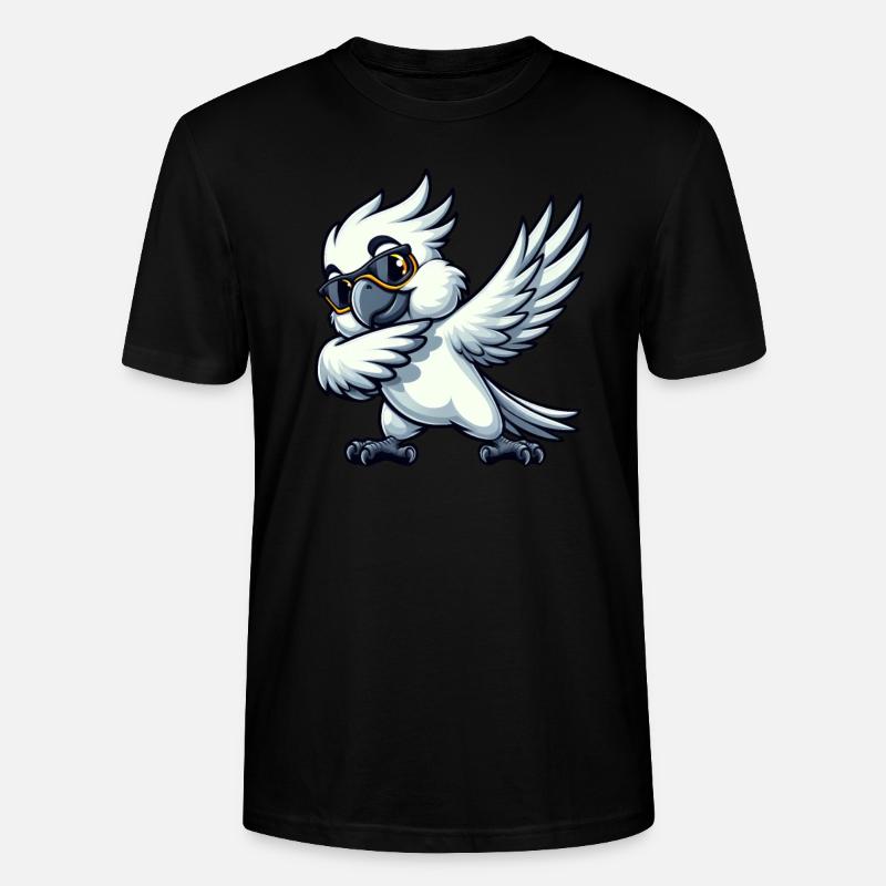 Wellensittich Dab Pose Spaßiges Design - Stanley/Stella Unisex Bio-T-Shirt CRAFTER - Schwarz
