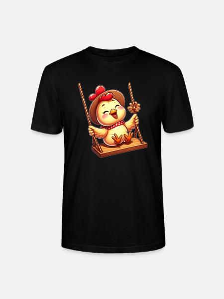 Chicken Chick Rocking Playground Joy - Stanley/Stella CRAFTER Unisex Organic T-Shirt - black
