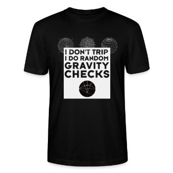 nerd attraction Astronomy Physics calculation math - Stanley/Stella CRAFTER Unisex Organic T-Shirt - black - Front - Alina (178cm) & Michal (187cm)