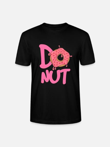 Donut Logo Pink Sparkle - Stanley/Stella CRAFTER Unisex Organic T-Shirt - black