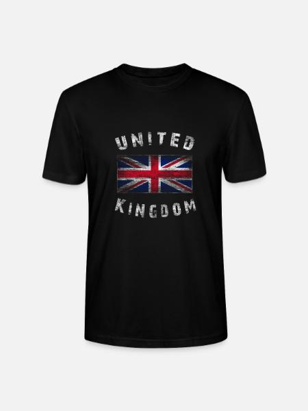 Union Jack - Royaume-Uni - T-shirt bio CRAFTER Stanley Stella Unisexe - noir