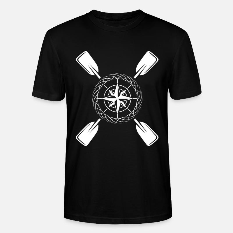Kajak Paddel Kompass - Stanley/Stella Unisex Bio-T-Shirt CRAFTER - Schwarz