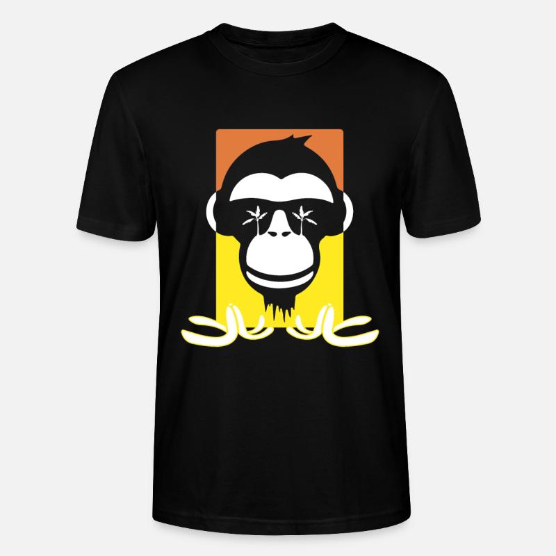 Lustiger Affe - Stanley/Stella Unisex Bio-T-Shirt CRAFTER - Schwarz