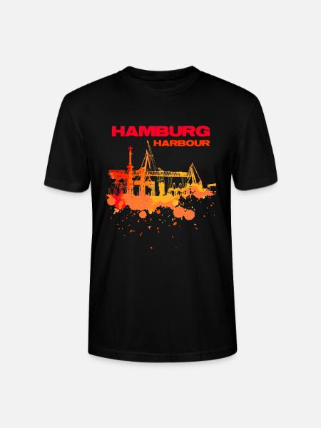 Hamburg Habour - Stanley/Stella CRAFTER Unisex Organic T-Shirt - black