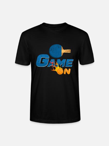 Game On Table Tennis Flame - Stanley/Stella CRAFTER Unisex Organic T-Shirt - black