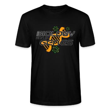 Biologie Genetik Logo Druck - Stanley/Stella Unisex Bio-T-Shirt CRAFTER - Schwarz - Vorne - Alina (178cm) & Michal (187cm)