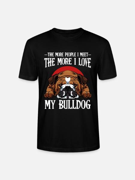 Bulldog Love: More People, More Love - Stanley/Stella CRAFTER Unisex Organic T-Shirt - black
