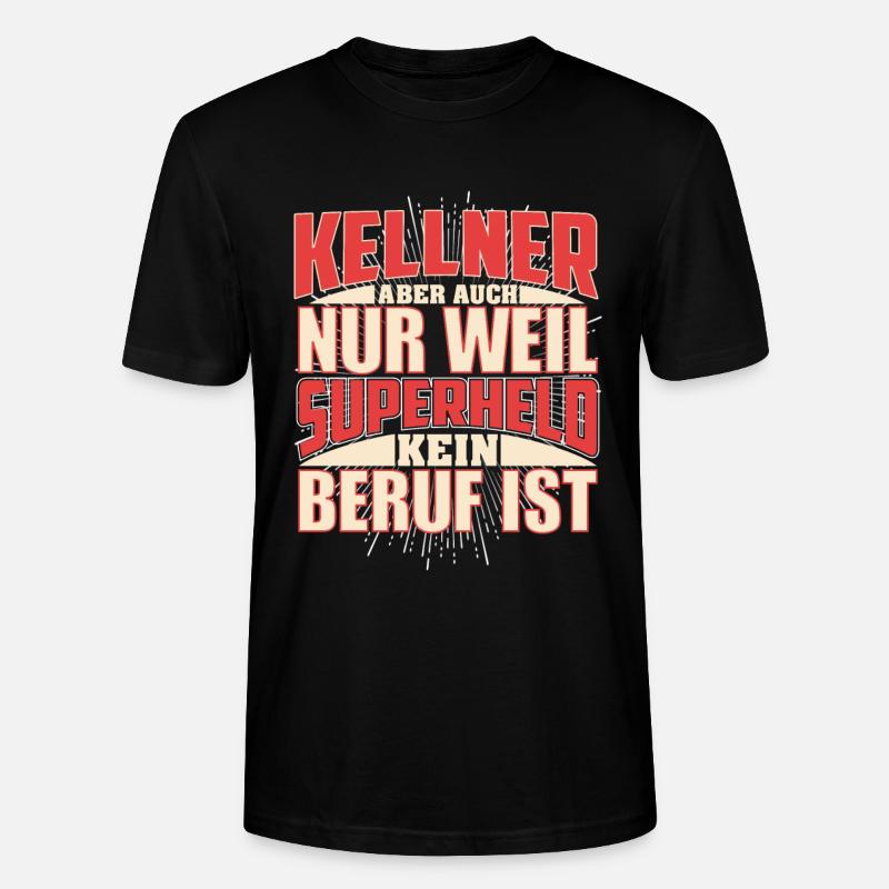 Kellner Superheld - Stanley/Stella Unisex Bio-T-Shirt CRAFTER - Schwarz