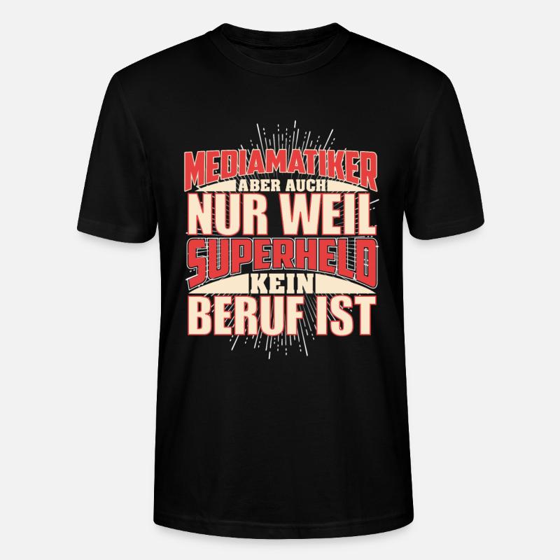 Mediamatiker Superheld - Stanley/Stella Unisex Bio-T-Shirt CRAFTER - Schwarz