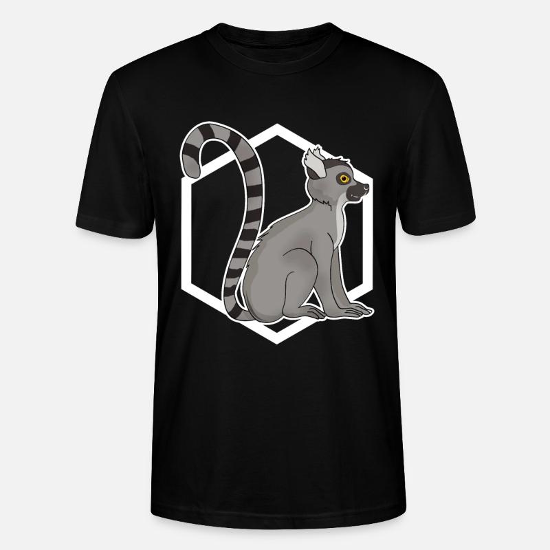 Lemur monkey - Stanley/Stella CRAFTER Unisex Organic T-Shirt - black