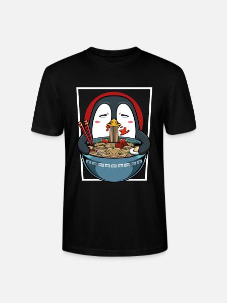 Penguin Noodle Magic - Stanley/Stella CRAFTER Unisex Organic T-Shirt - black