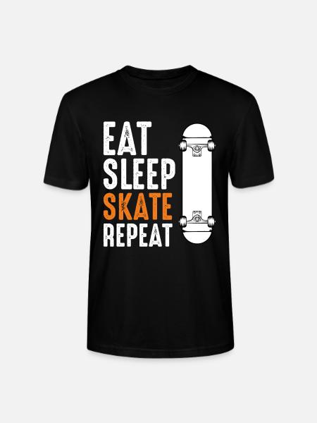 Eat Sleep Skate Repeat - Stanley/Stella CRAFTER Unisex Organic T-Shirt - black