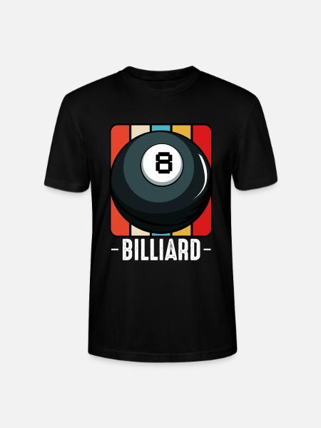 Billiard Eight-Ball Retro - Stanley/Stella CRAFTER Unisex Organic T-Shirt - black