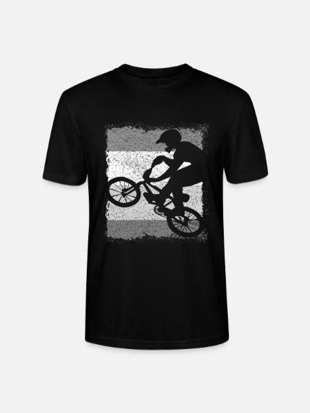 BMX Vélo Gris - T-shirt bio CRAFTER Stanley Stella Unisexe - noir