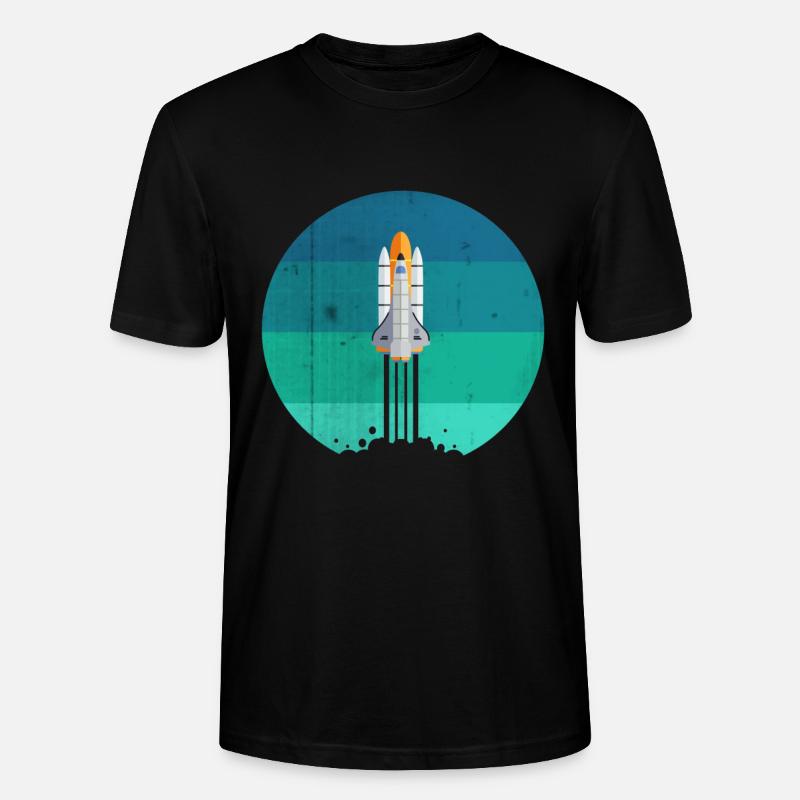 Lancement d'une fusée spatiale - T-shirt bio CRAFTER Stanley Stella Unisexe - noir