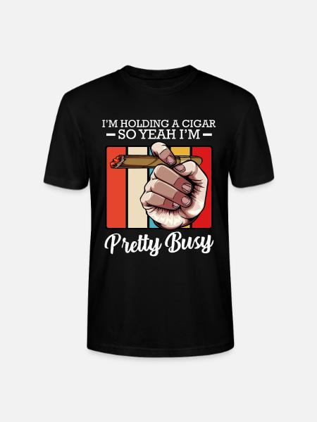 Zigarre in der Hand – Schon beschäftigt - Stanley/Stella Unisex Bio-T-Shirt CRAFTER - Schwarz