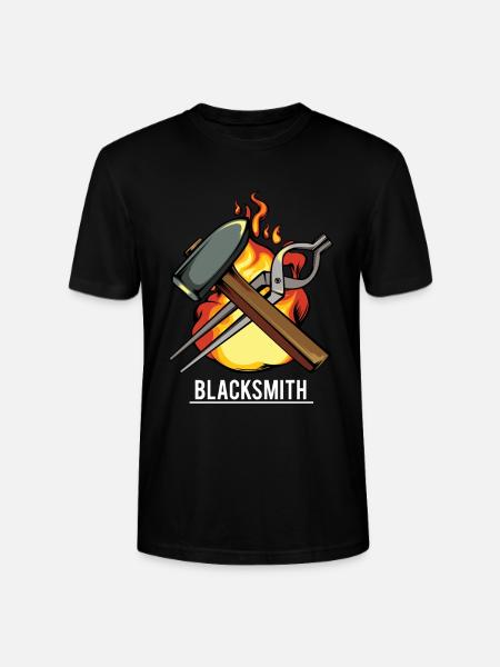 Blacksmith's Fire Tool Art - Stanley/Stella CRAFTER Unisex Organic T-Shirt - black