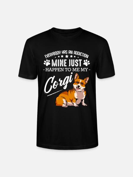 My Corgi Luck: Mine Just Happened - Stanley/Stella CRAFTER Unisex Organic T-Shirt - black