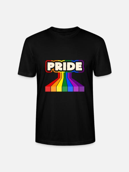 Pride Rainbow Block Design - Stanley/Stella CRAFTER Unisex Organic T-Shirt - black