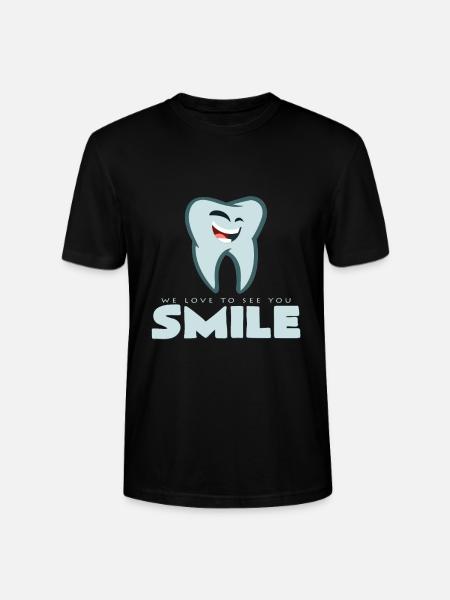 Dent joyeuse avec un grand sourire - T-shirt bio CRAFTER Stanley Stella Unisexe - noir