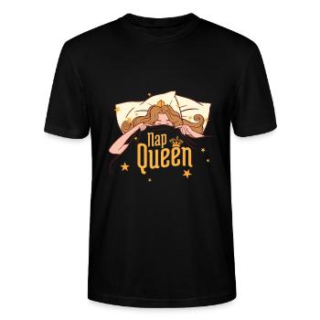 Nap Queen - Stanley/Stella Unisex Bio-T-Shirt CRAFTER - Schwarz - Vorne - Alina (178cm) & Michal (187cm)