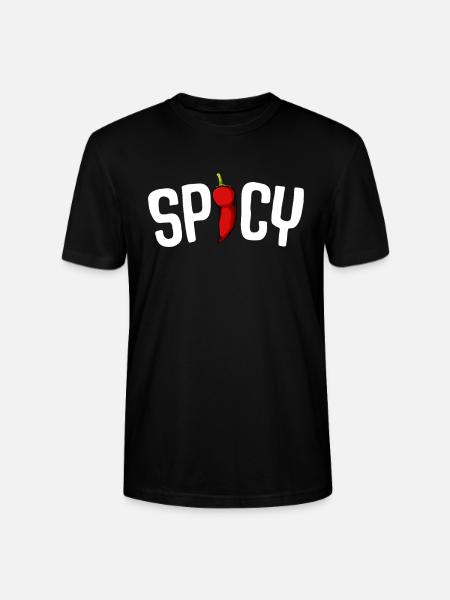 Spicy Pepper Typography - Stanley/Stella CRAFTER Unisex Organic T-Shirt - black