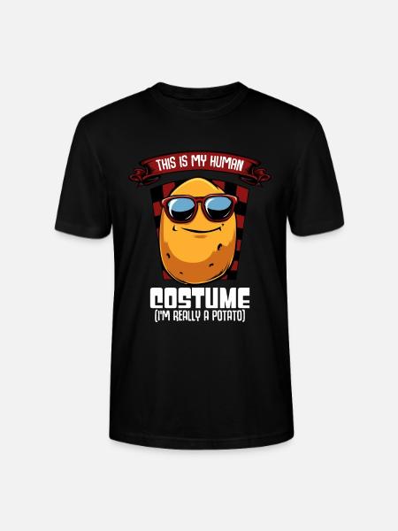 Potato Costume with Sunglasses - Stanley/Stella CRAFTER Unisex Organic T-Shirt - black