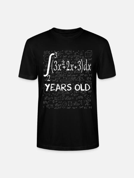 Funny Math Geek Integral Calculus 27th Birthday 27 - Stanley/Stella CRAFTER Unisex Organic T-Shirt - black