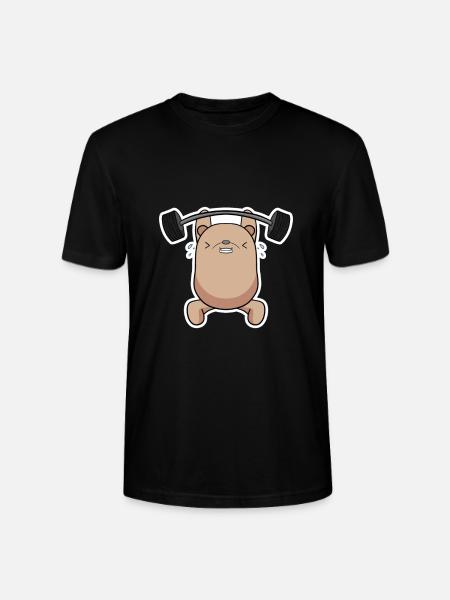 Kraft Bear Athlete - Stanley/Stella CRAFTER Unisex Organic T-Shirt - black