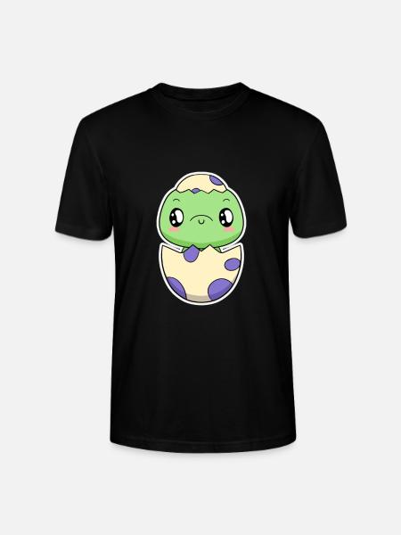 Small dinosaur from the egg - Stanley/Stella CRAFTER Unisex Organic T-Shirt - black