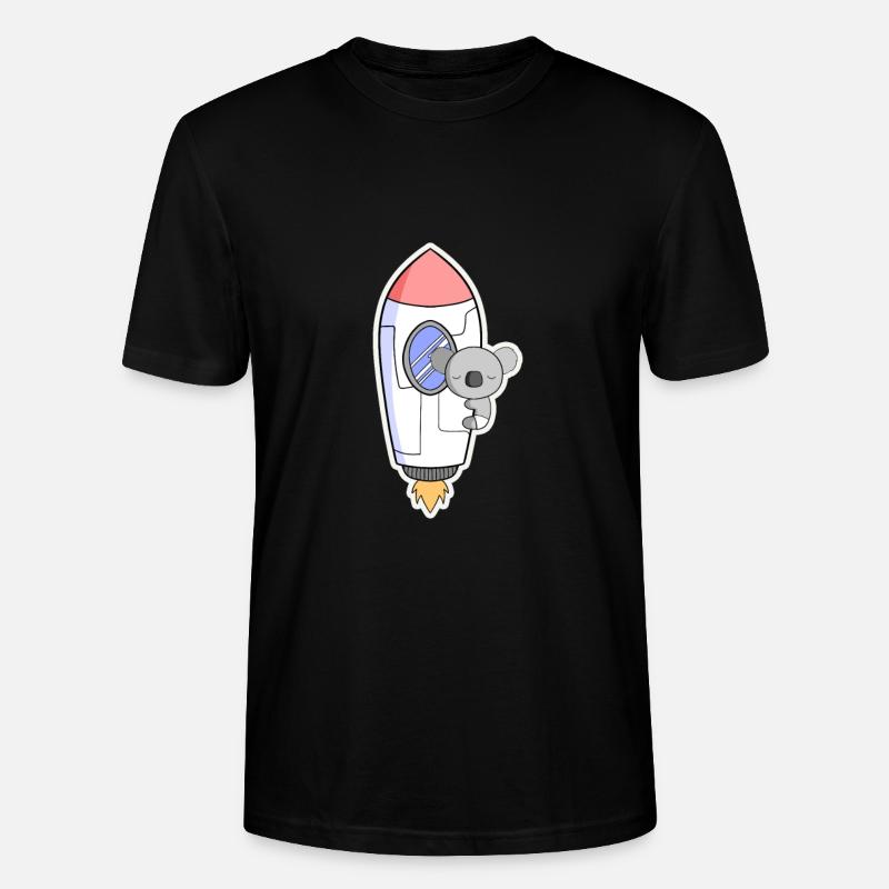 Fusée Koala en orbite - T-shirt bio CRAFTER Stanley Stella Unisexe - noir