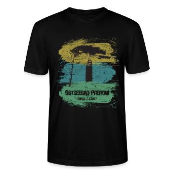 Prerow Ostsee - DarssCoast - Halbinsel Darss - Stanley/Stella Unisex Bio-T-Shirt CRAFTER - Schwarz - Vorne - Alina (178cm) & Michal (187cm)