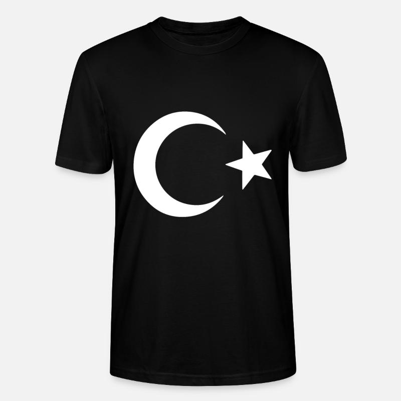Pride and Tradition – Turkey Flag - Stanley/Stella CRAFTER Unisex Organic T-Shirt - black