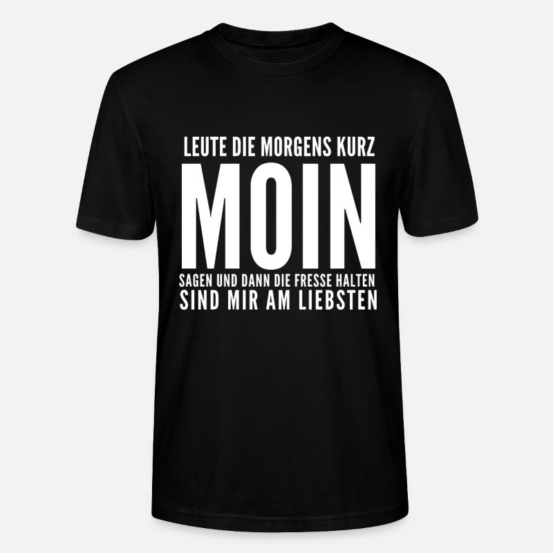 Moin und Klappe halten - Stanley/Stella Unisex Bio-T-Shirt CRAFTER - Schwarz
