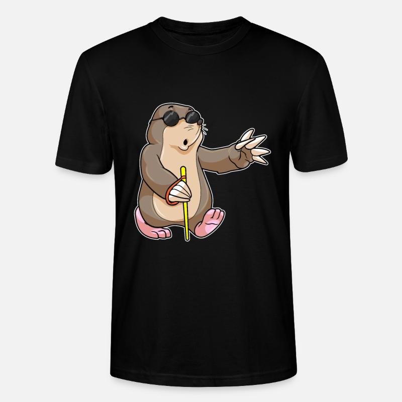 Mole Blind Drôle - T-shirt bio CRAFTER Stanley Stella Unisexe - noir