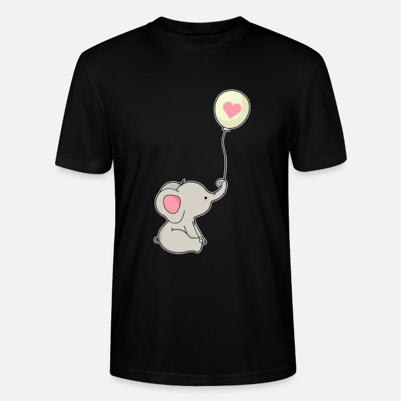 Ballon éléphant - T-shirt bio CRAFTER Stanley Stella Unisexe - noir