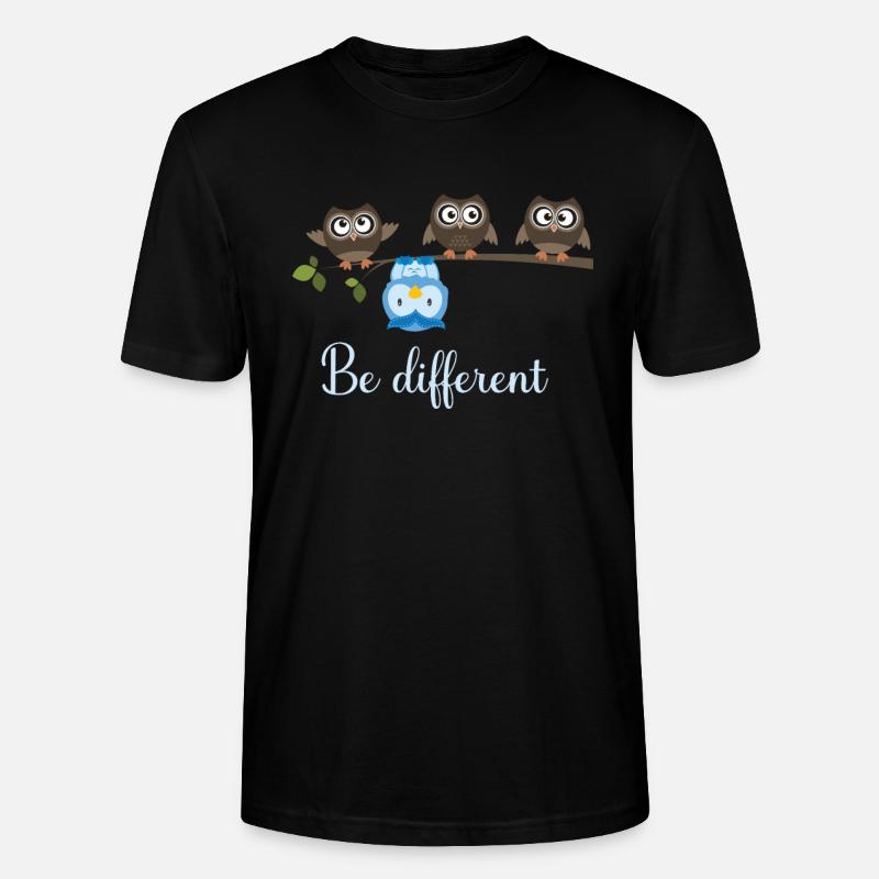 Be Different Eule - Stanley/Stella Unisex Bio-T-Shirt CRAFTER - Schwarz