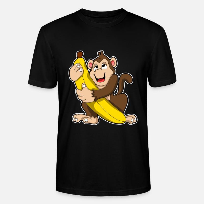 Affe Banane - Stanley/Stella Unisex Bio-T-Shirt CRAFTER - Schwarz