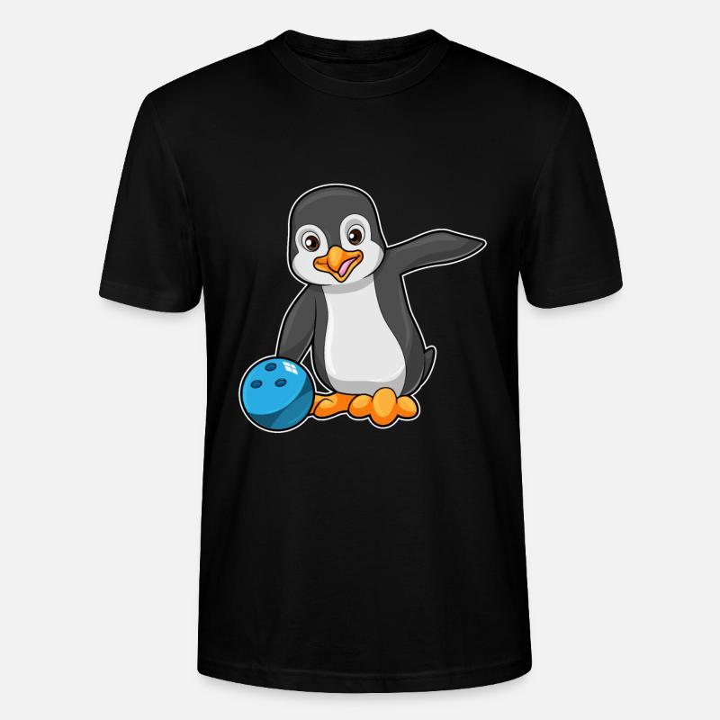 Pinguin Bowling Bowlingkugel - Stanley/Stella Unisex Bio-T-Shirt CRAFTER - Schwarz