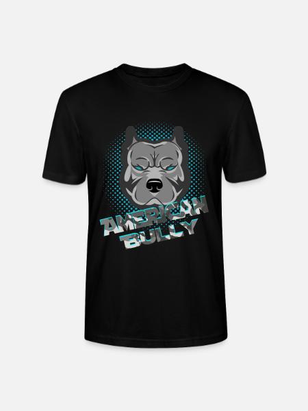 American Bully blue line Design - Stanley/Stella CRAFTER Unisex Organic T-Shirt - black