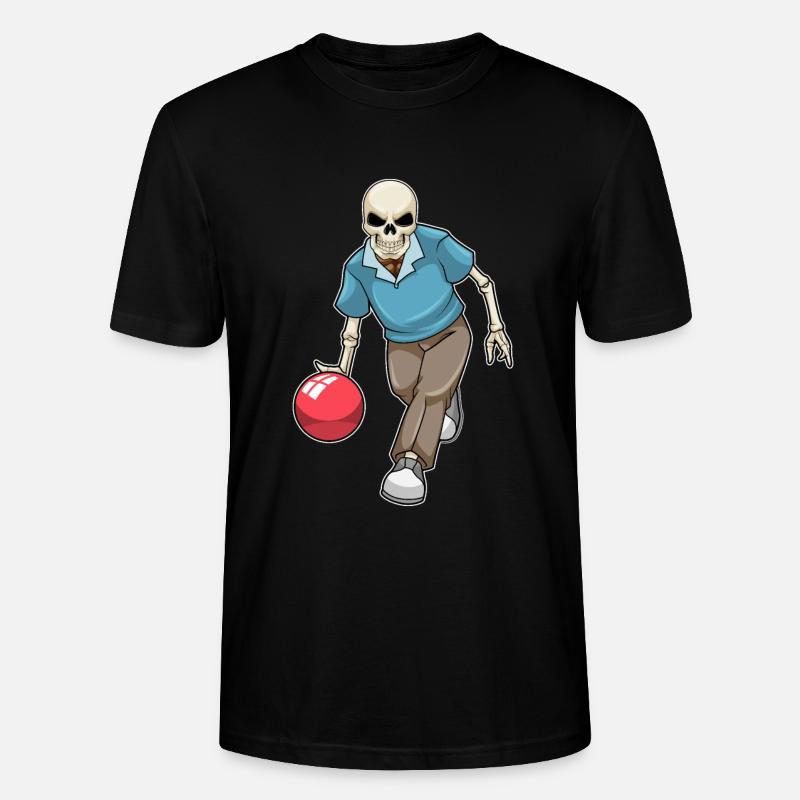 Boule de bowling squelette - T-shirt bio CRAFTER Stanley Stella Unisexe - noir