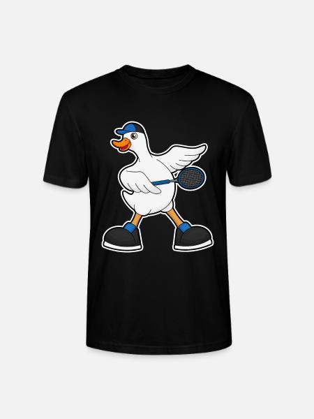 Duck Tennis Racket - Stanley/Stella CRAFTER Unisex Organic T-Shirt - black