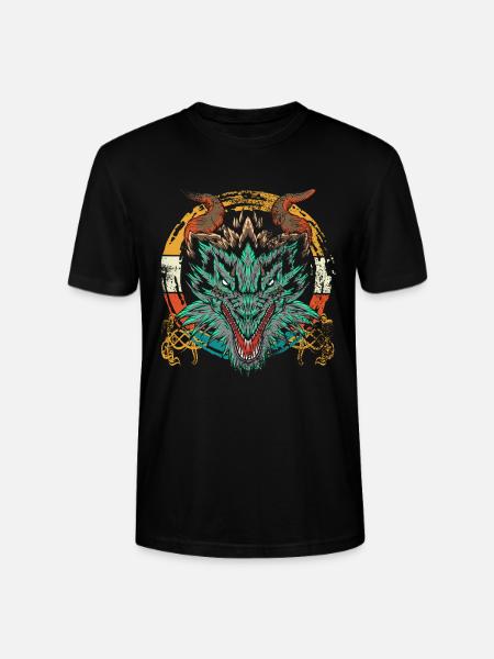 Dragon, Dragon, Asian Dragon - Stanley/Stella CRAFTER Unisex Organic T-Shirt - black
