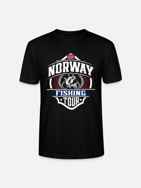 Norway Fishing Angler - Stanley/Stella CRAFTER Unisex Organic T-Shirt - black