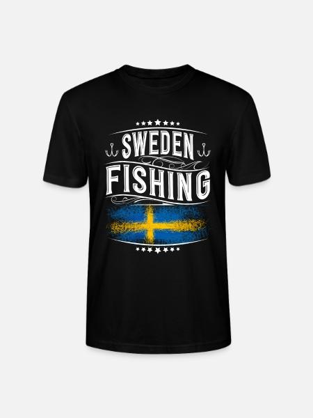 Suède Pêche Pêcheur Pêcheur - T-shirt bio CRAFTER Stanley Stella Unisexe - noir