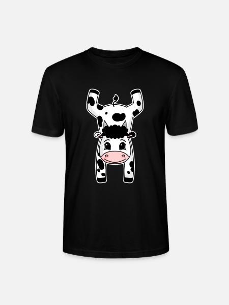 Gymnastics Sport Handstand Cow - Stanley/Stella CRAFTER Unisex Organic T-Shirt - black