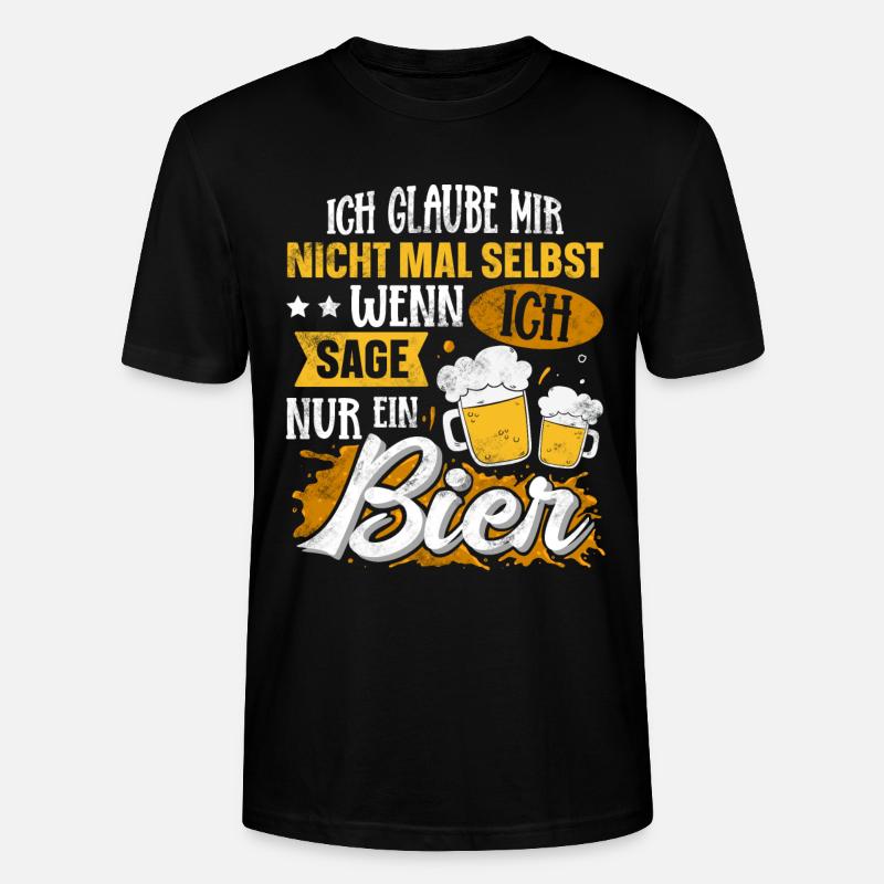 Lustiger Bier Spruch - Stanley/Stella Unisex Bio-T-Shirt CRAFTER - Schwarz