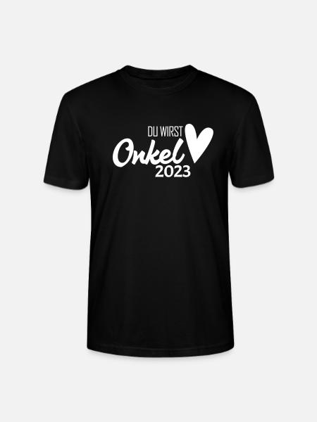 Onkel 2023 - Onkel werden - Stanley/Stella Unisex Bio-T-Shirt CRAFTER - Schwarz