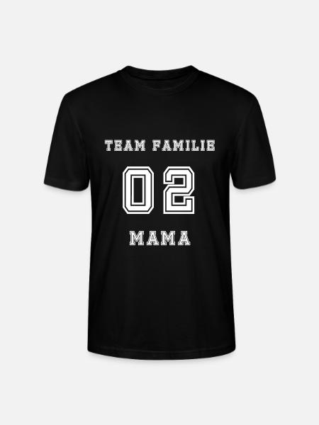 Team Familie 02 Mama - Stanley/Stella Unisex Bio-T-Shirt CRAFTER - Schwarz